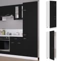Miniatyrbillede 2 af 11: The Living Store indbygningsskab til køl 60x57x207 cm konstrueret træ sort -  Køkkenskabe