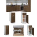 Miniatyrbillede 1 af 11: The Living Store underskab m. skuffe 30x46x81,5 cm konstrueret træ brun egetræ -  Køkkenskabe