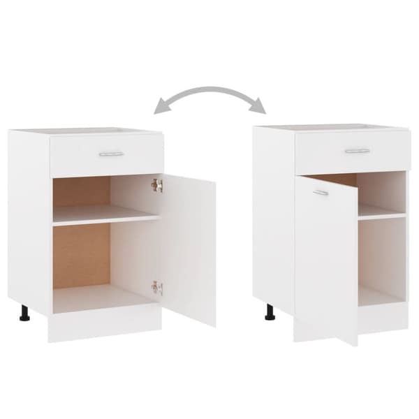 The Living Store skuffeunderskab 50x46x81,5 cm spånplade hvid -  Køkkenskabe