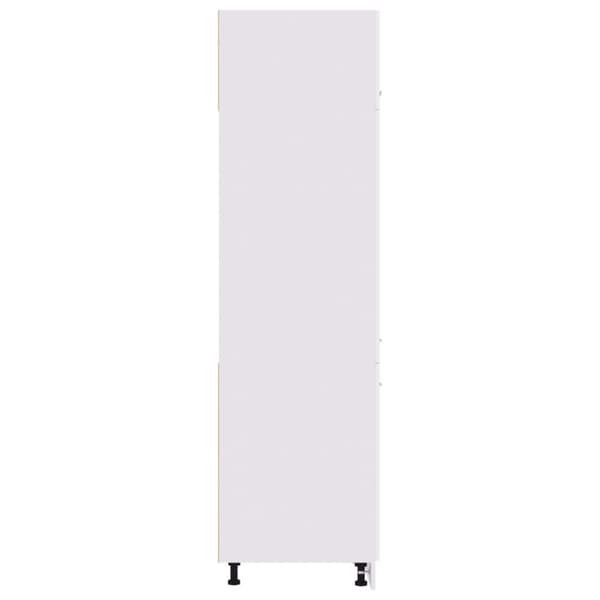 The Living Store skab til køleskab 60x57x207 cm spånplade hvid -  Køkkenskabe