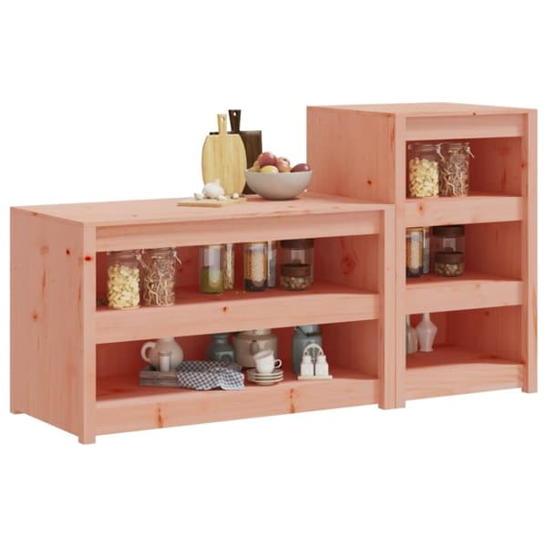 The Living Store Ulkokeittiökaapit 2 kpl täysi Douglas kuusi -  Keittiökaapit