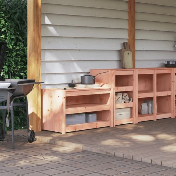 The Living Store Ulkokeittiökaapit 2 kpl täysi Douglas kuusi -  Keittiökaapit