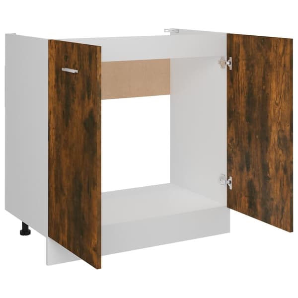 Køkkenskabe - Living skab 80x46x81,5 cm konstrueret træ røget egetræsfarve