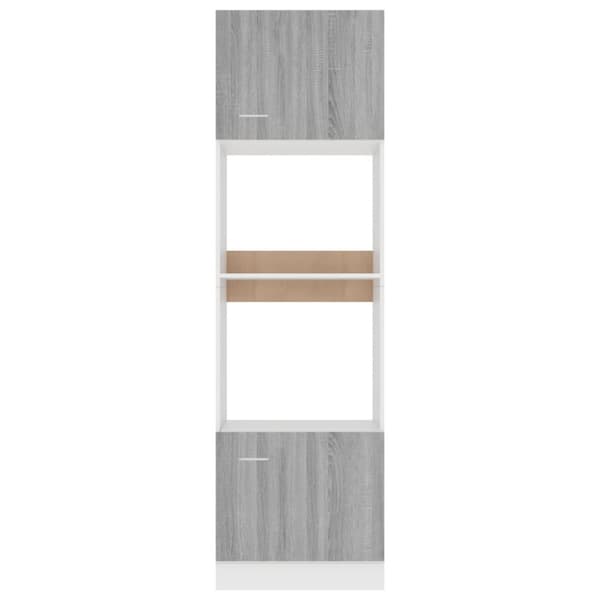 Keittiökaapit - Living Kaappi mikroaaltouunille harmaa Sonoma 60x57x207cm tekninen puu