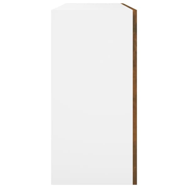 Køkkenskabe - Living vægskab 80x31x60 cm konstrueret træ røget egetræsfarve