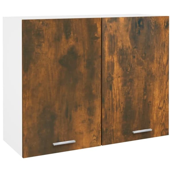 Køkkenskabe - Living vægskab 80x31x60 cm konstrueret træ røget egetræsfarve