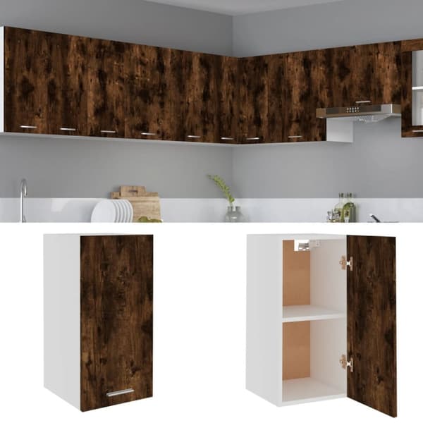 Køkkenskabe - Living vægskab 29,5x31x60 cm konstrueret træ røget egetræsfarve