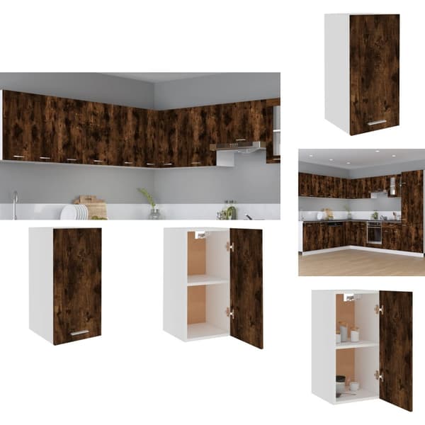 Køkkenskabe - Living vægskab 29,5x31x60 cm konstrueret træ røget egetræsfarve