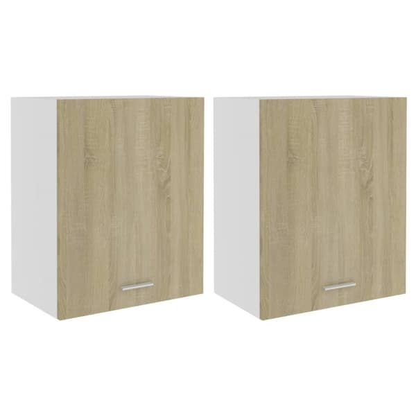 Keittiökaapit - Living Seinäkaapit 2 kpl Sonoma-tammi 50x31x60 cm tekninen puu
