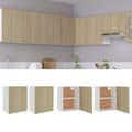 Pikkukuva 2 / 11: Keittiökaapit - Living Seinäkaapit 2 kpl Sonoma-tammi 50x31x60 cm tekninen puu
