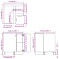 Pikkukuva 11 / 11: Keittiökaapit - Living Alakulmakaappi betoninharmaa 75,5x75,5x81,5 cm lastulevy