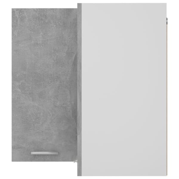 Seinäkulmakaappi betoninharmaa 57x57x60 cm lastulevy - Seinäkulmakaappi - Seinäkulmakaapit - Home & Living