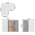 Pikkukuva 10 / 10: Seinäkulmakaappi betoninharmaa 57x57x60 cm lastulevy - Seinäkulmakaappi - Seinäkulmakaapit - Home & Living