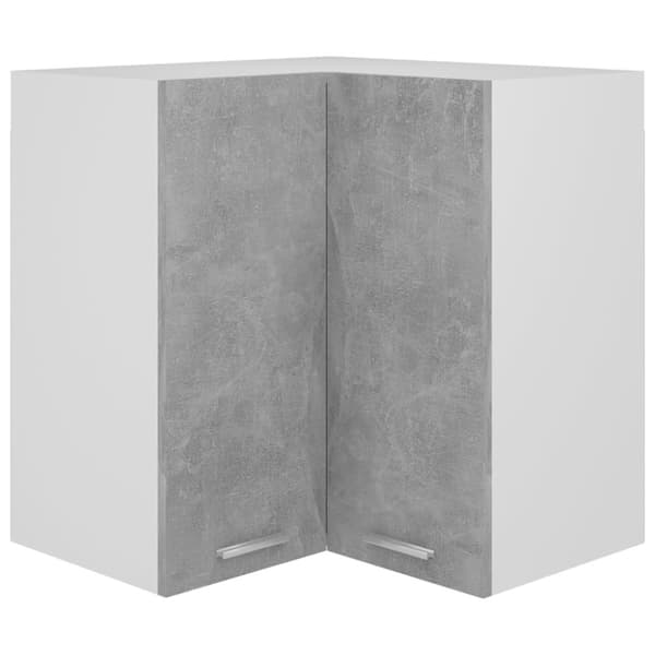 Seinäkulmakaappi betoninharmaa 57x57x60 cm lastulevy - Seinäkulmakaappi - Seinäkulmakaapit - Home & Living