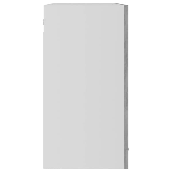 Seinäkaappi lasilla betoninharmaa 80x31x60 cm tekninen puu - Seinäkaappi - Seinäkaapit - Home & Living