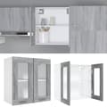 Pikkukuva 7 / 10: Riippuva lasikaappi harmaa Sonoma 60x31x60 cm tekninen puu - Riippuva Lasikaappi - Riippuvat Lasikaapit - Home & Living