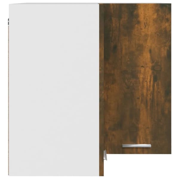 Væghængt hjørneskab 57x57x60 cm konstrueret træ røget egetræ - Hjørneskab - Hjørneskabe - Home & Living