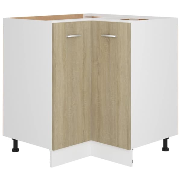 Hjørneunderskab 75,5x75,5x81,5 cm konstrueret træ sonoma-eg - Hjørneskab - Hjørneskabe - Home & Living