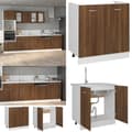 Pikkukuva 1 / 11: Allaskaappi ruskea tammi 80x46x81,5 cm tekninen puu - Allaskaappi - Allaskaapit - Home & Living