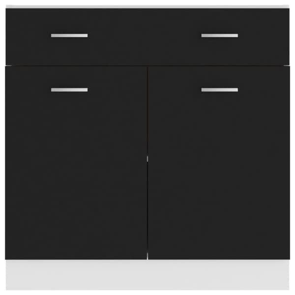 Skuffeunderskab 80x46x81,5 cm spånplade sort - Skuffeunderskab - Skuffeunderskabe - Home & Living