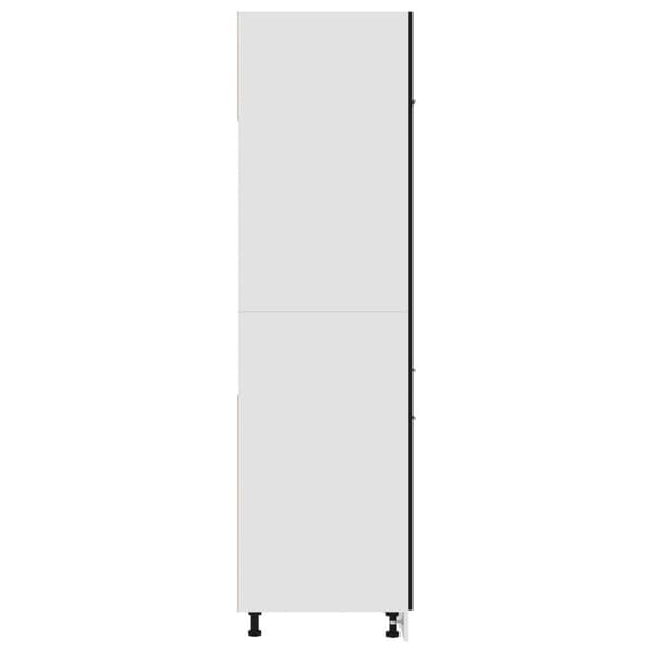 Kaappi jääkaapille musta 60x57x207 cm tekninen puu - Kaappi Jääkaapille - Kaapit Jääkaapille - Home & Living