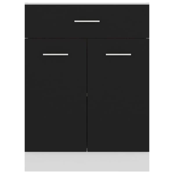 Alalipastokaappi musta 60x46x81,5 cm tekninen puu - Lipastokaappi - Lipastokaapit - Home & Living