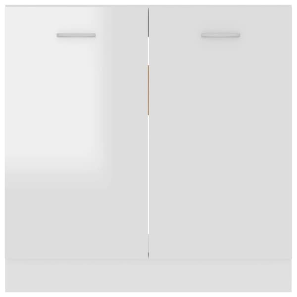 Underskab 80x46x81,5 cm konstrueret træ hvid højglans - Underskab Til Håndvask - Underskabe Til Håndvask - Home & Living