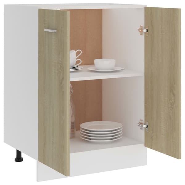 Underskåp sonoma-ek 60x46x81,5 cm konstruerat trä - Köksskåp - Skåp - Home & Living
