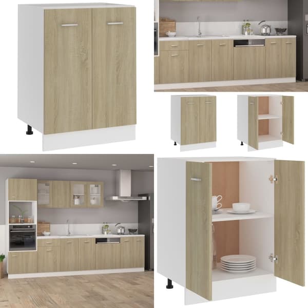Underskåp sonoma-ek 60x46x81,5 cm konstruerat trä - Köksskåp - Skåp - Home & Living