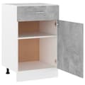Pikkukuva 6 / 11: Alalipastokaappi betoninharmaa 50x46x81,5 cm tekninen puu - Lipastokaappi - Lipastokaapit - Home & Living