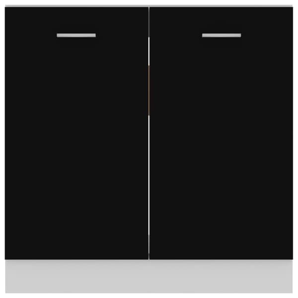 Allaskaappi musta 80x46x81,5 cm tekninen puu - Allaskaappi - Allaskaapit - Home & Living