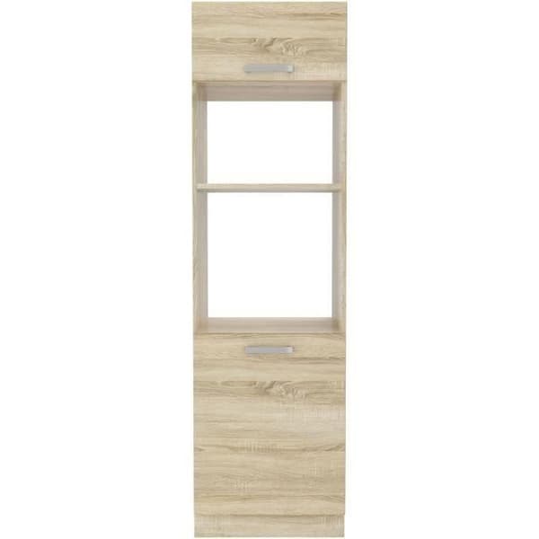 Ugnspelare med 2 gångjärnsdörrar - Sonoma ekdekor - L 60 x D 57 x H 210 cm - LASSEN