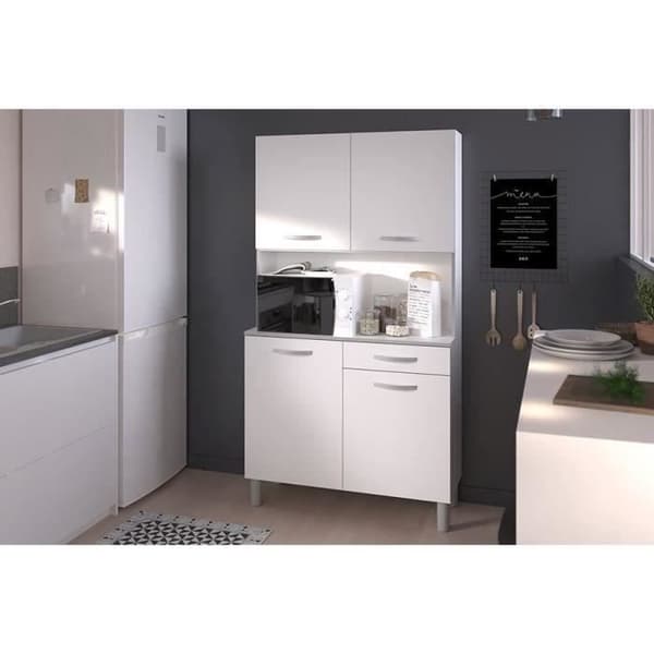 Köksskänk - Vit - Modern - 4 dörrar - OSLO - L 101 cm