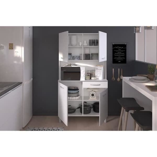 Köksskänk - Vit - Modern - 4 dörrar - OSLO - L 101 cm
