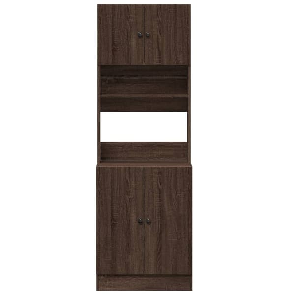 vidaXL Keittiön kaappi ruskea tammi 60x50x180 cm tekninen puu
