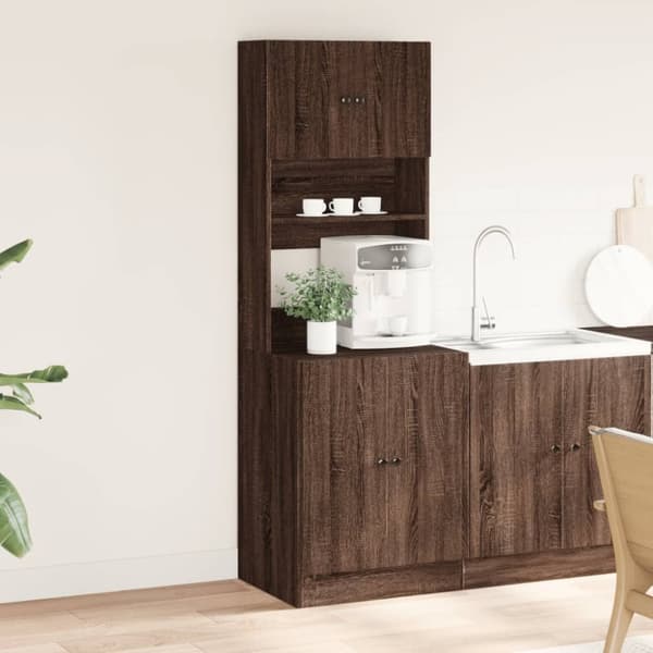 vidaXL Keittiön kaappi ruskea tammi 60x50x180 cm tekninen puu