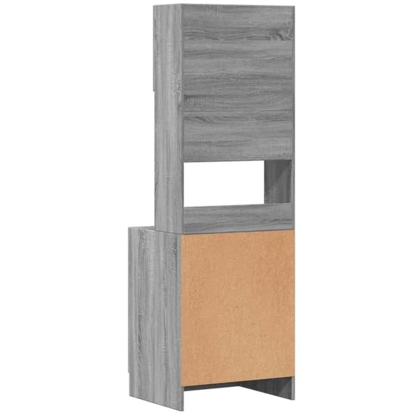 vidaXL Keittiön kaappi harmaa Sonoma 60x50x180 cm tekninen puu