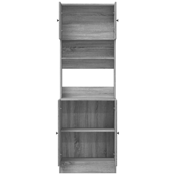 vidaXL Keittiön kaappi harmaa Sonoma 60x50x180 cm tekninen puu