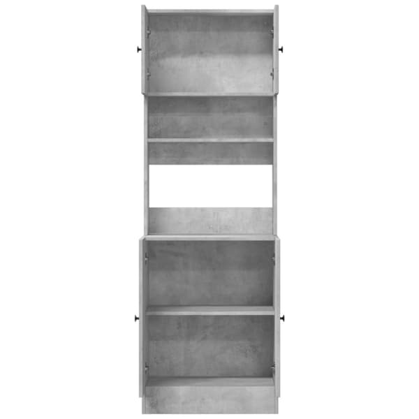 vidaXL Keittiökaappi betoninharmaa 60x50x180 cm tekninen puu