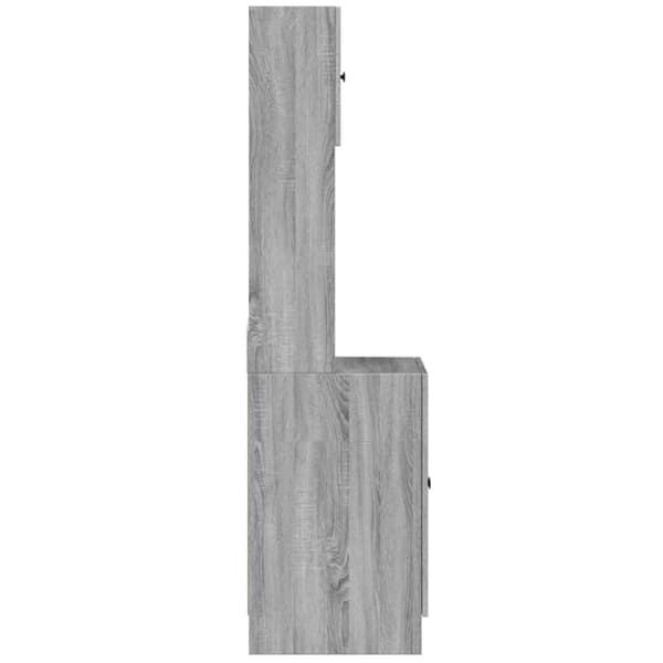 vidaXL Kjøkkenskap grå sonoma 60x50x180 cm konstruert tre