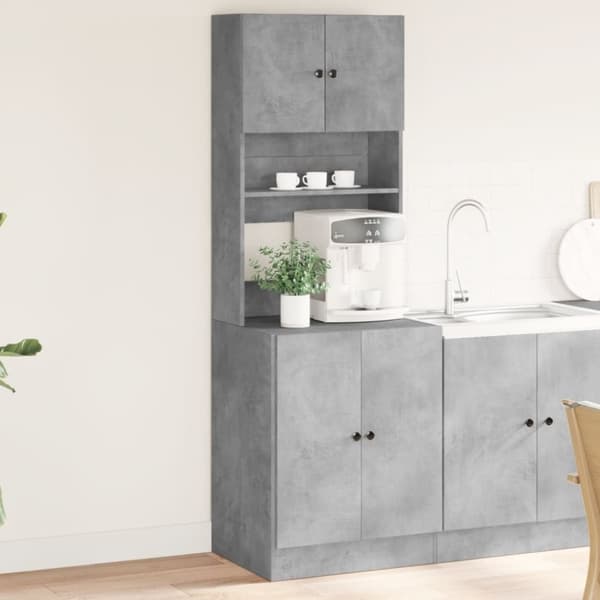 vidaXL Kjøkkenskap betonggrå 60x50x180 cm konstruert tre