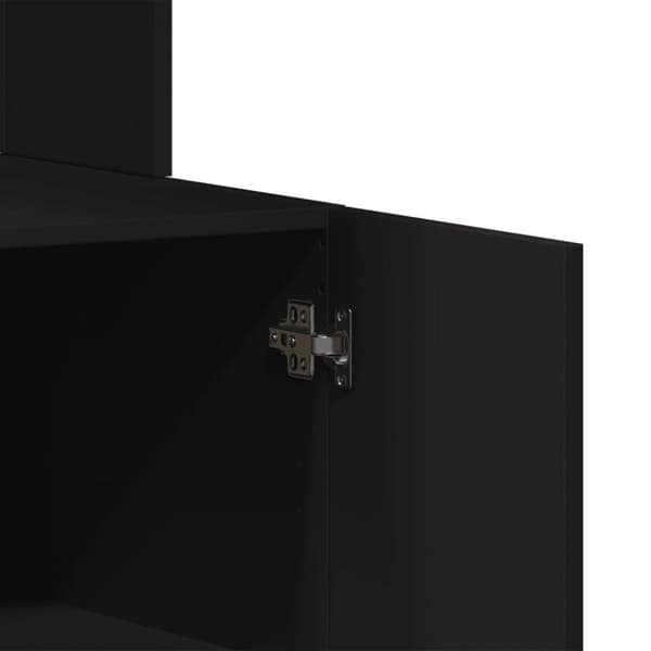 vidaXL køkkenskab 95x50x180 cm konstrueret træ sort
