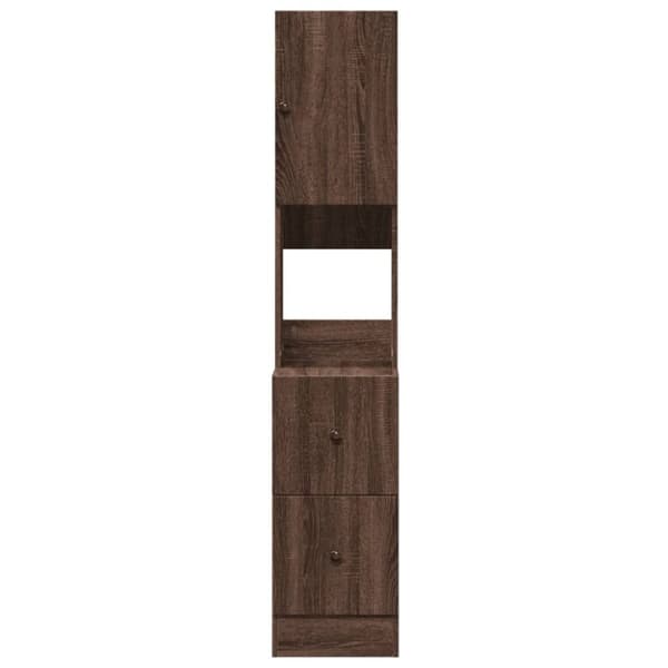 vidaXL Keittiön kaappi ruskea tammi 35x50x180 cm tekninen puu