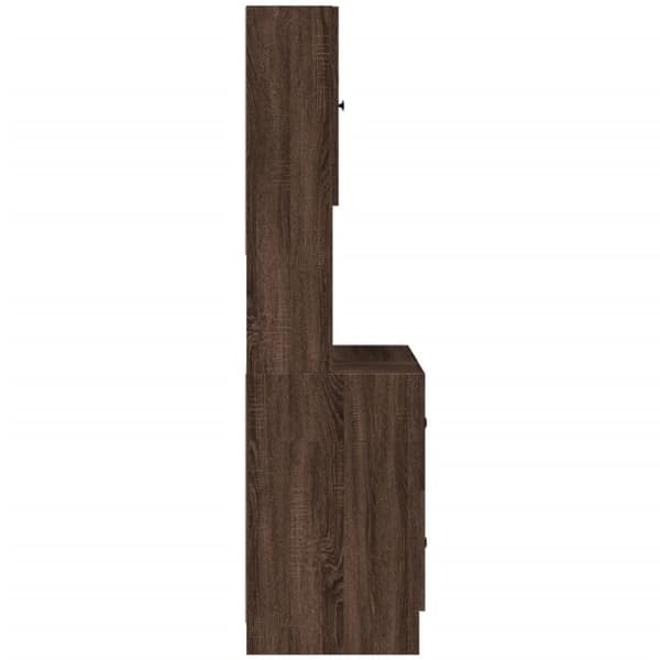 vidaXL Keittiön kaappi ruskea tammi 95x50x180 cm tekninen puu