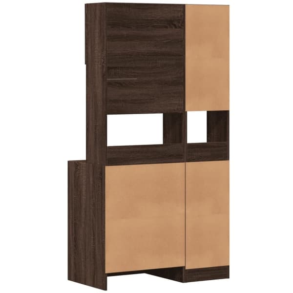 vidaXL Keittiön kaappi ruskea tammi 95x50x180 cm tekninen puu