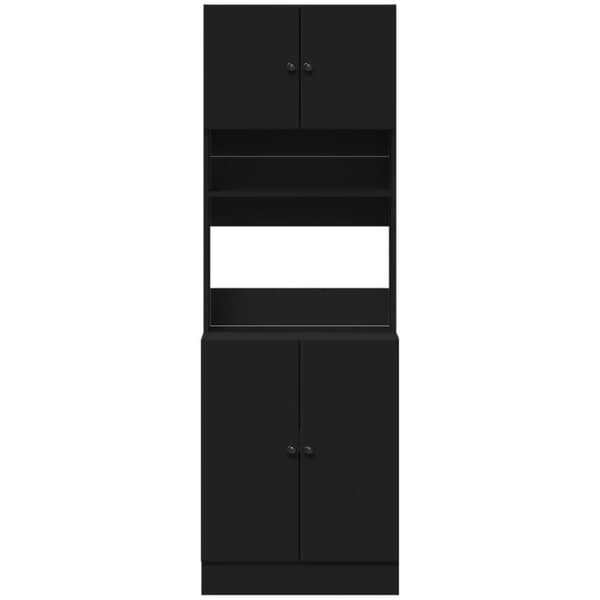 vidaXL Kjøkkenskap svart 60x50x180 cm konstruert tre