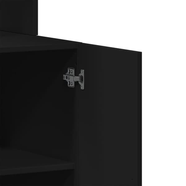 vidaXL Kjøkkenskap svart 60x50x180 cm konstruert tre