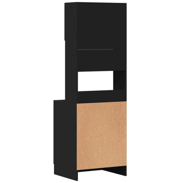 vidaXL Keittiökaappi musta 60x50x180 cm tekninen puu