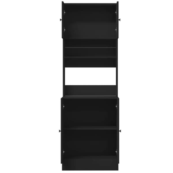 vidaXL Keittiökaappi musta 60x50x180 cm tekninen puu