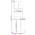 Pikkukuva 10 / 11: vidaXL Keittiökaappi musta 60x50x180 cm tekninen puu